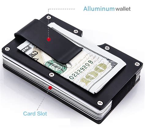 Mens Aluminum Credit Card Holder Wallet RFID Protection Black 